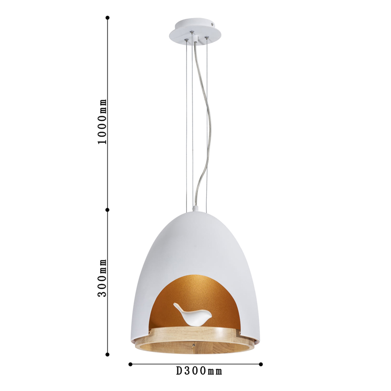 Люстра белого цвета с деревянным обручем PROVENCE BIRD в Орле