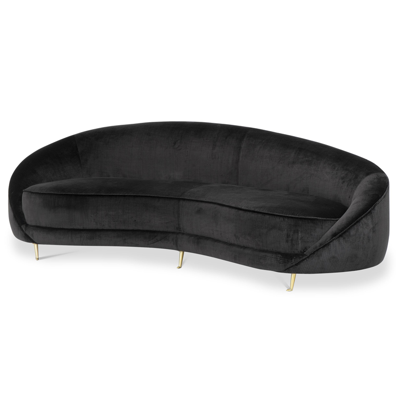 Диван Eichholtz Sofa Esmeralda Черный Латунь Диван Eichholtz Sofa Esmeralda Черный Латунь в Орле | Loft Concept