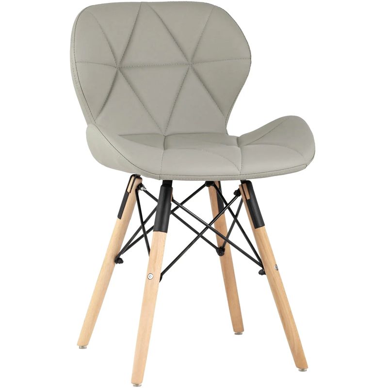 Стул Jeroen Chair Серая Экокожа Серый Древесина Черный Стул Jeroen Chair Серая Экокожа Серый Древесина Черный в Орле | Loft Concept