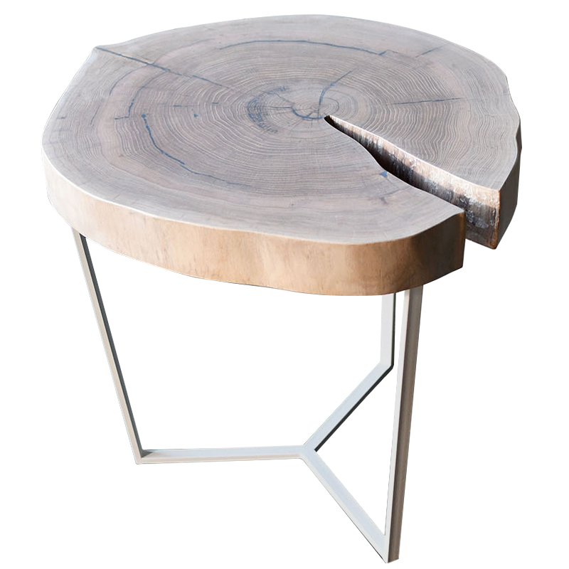Кофейный стол Wickens Industrial Metal Rust Coffee Table Светлый дуб Белый в Орле | Loft Concept 