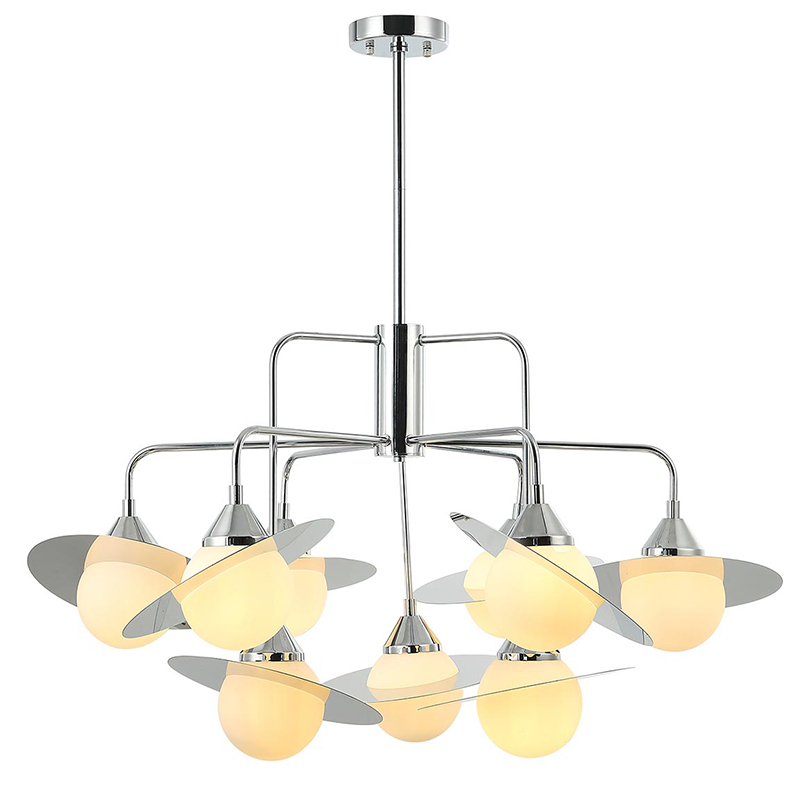 Люстра Phainon Chrome Chandelier 9 Хром Белый Люстра Phainon Chrome Chandelier 9 Хром Белый в Орле | Loft Concept