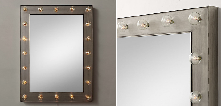 Зеркало с подсветкой Restoration Hardware ILLUMINATED Mirror Pewter Зеркало с подсветкой Restoration Hardware ILLUMINATED Mirror Pewter - Loft-Concept в Орле