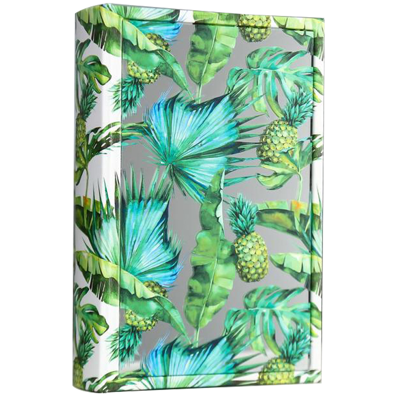 Шкатулка-книга Pineapples and Leaves Mirror Book Box Зеленый Белый Зеркало Шкатулка-книга Pineapples and Leaves Mirror Book Box Зеленый Белый Зеркало в Орле | Loft Concept