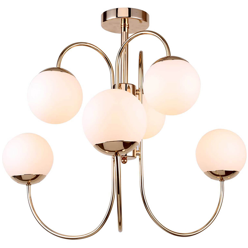 Люстра Amalthea Chandelier 6 Золотой Белый Люстра Amalthea Chandelier 6 Золотой Белый в Орле | Loft Concept