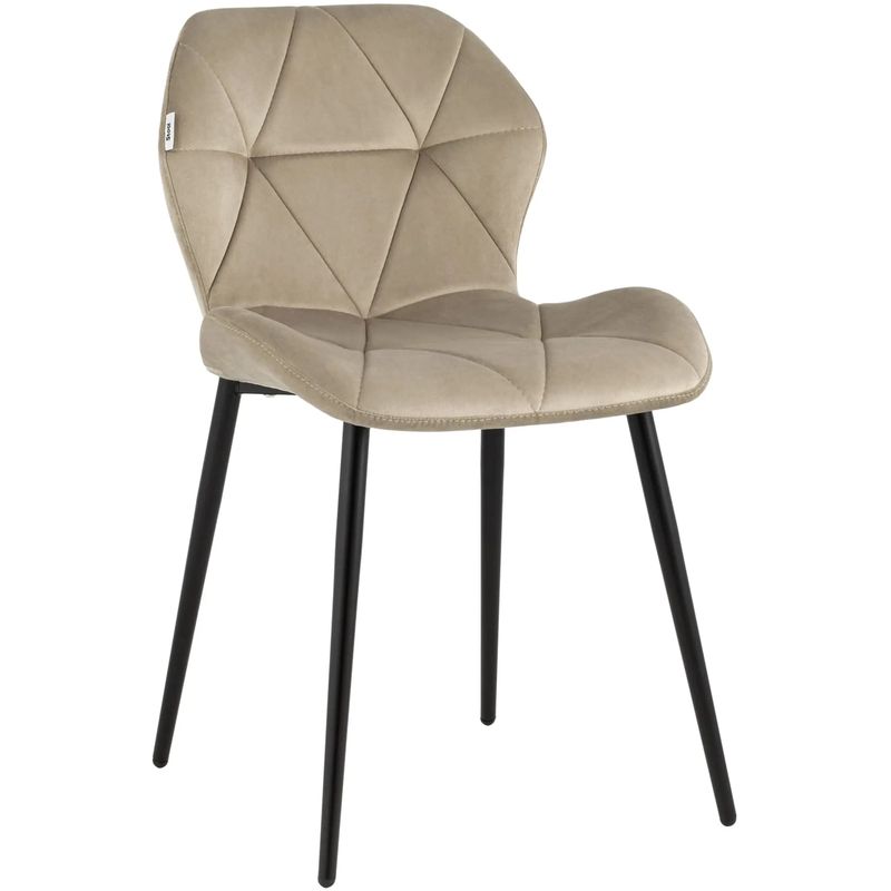 Стул Jeroen Chair II Бежевый Велюр Бежевый Черный Стул Jeroen Chair II Бежевый Велюр Бежевый Черный в Орле | Loft Concept