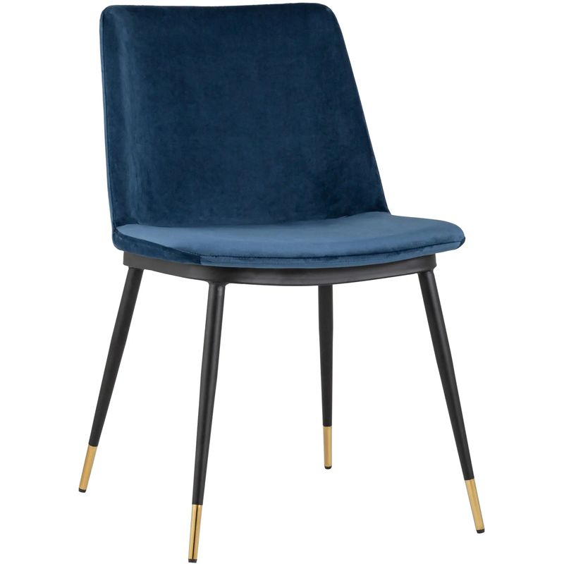 Стул Melissa Chair Синий Велюр Синий Черный в Орле | Loft Concept 