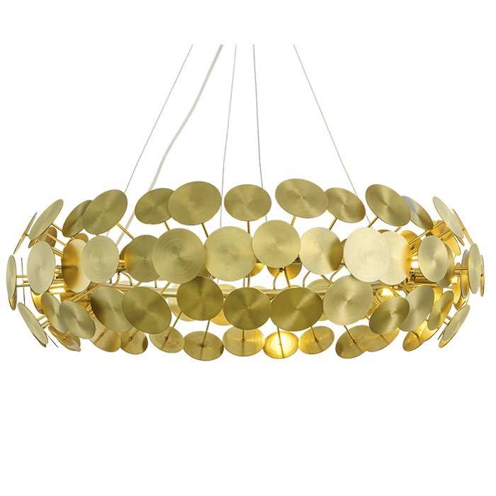 Люстра Metal Disc Chandelier ring Золотой Люстра Metal Disc Chandelier ring Золотой в Орле | Loft Concept