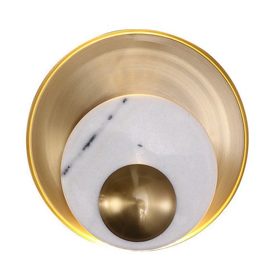 Бра Ginger & Jagger Pearl WALL LAMP round gold Латунь Белый в Орле | Loft Concept 