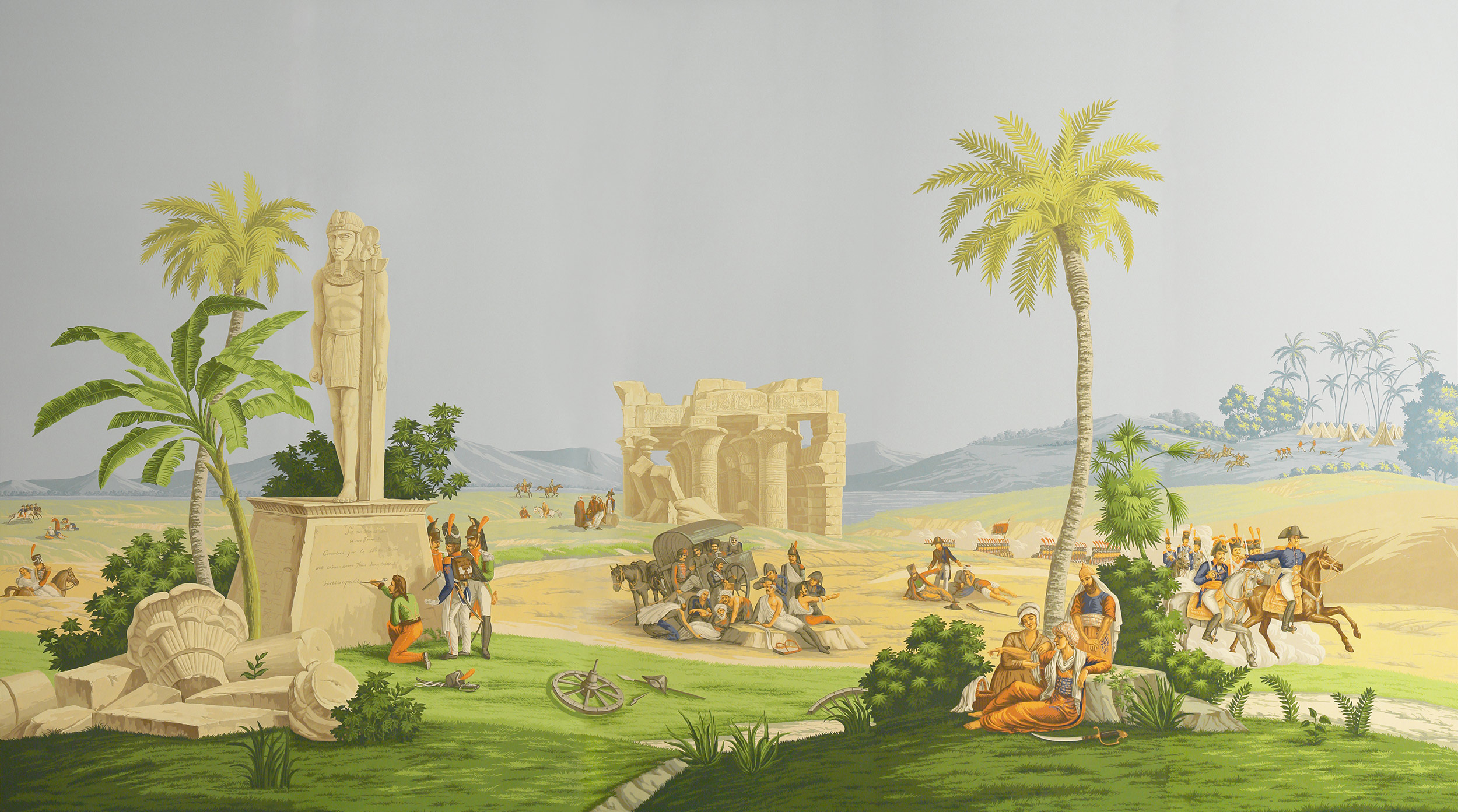 Обои ручная роспись Napoleon's Campaign in Egypt Velay on scenic paper Обои ручная роспись Napoleon's Campaign in Egypt Velay on scenic paper - постер Loft-Concept в Орле