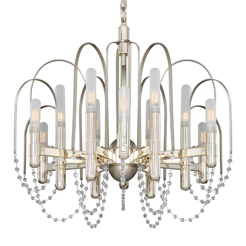 Люстра Perrine Chandelier 61 Золотой Шампань Прозрачный Белый Люстра Perrine Chandelier 61 Золотой Шампань Прозрачный Белый в Орле | Loft Concept