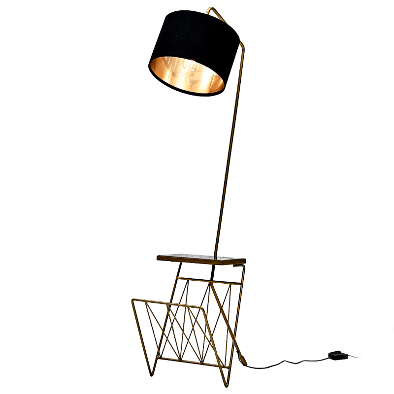Напольная лампа Trono Floor lamp Черный Латунь в Орле | Loft Concept 