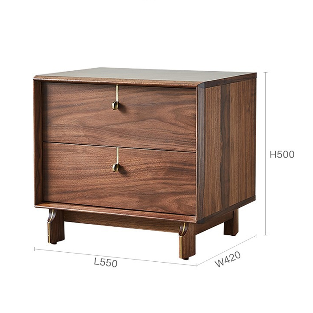 Прикроватный деревянный столик с ящиками Moon Walnut Furniture Прикроватный деревянный столик с ящиками Moon Walnut Furniture в Орле