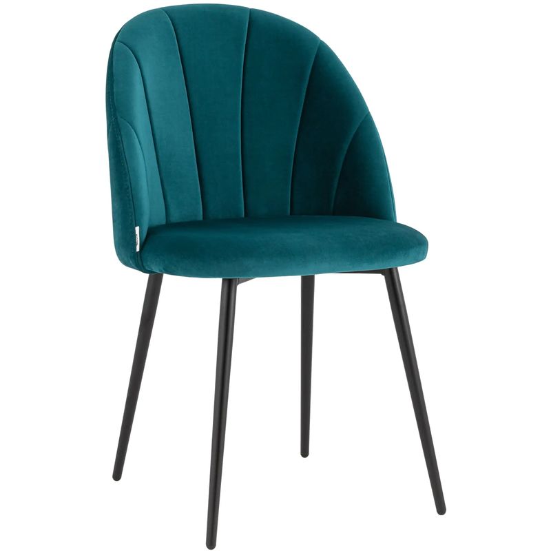 Стул Balsari S Chair Темно-Бирюзовый Велюр Бирюзовый Черный в Орле | Loft Concept 
