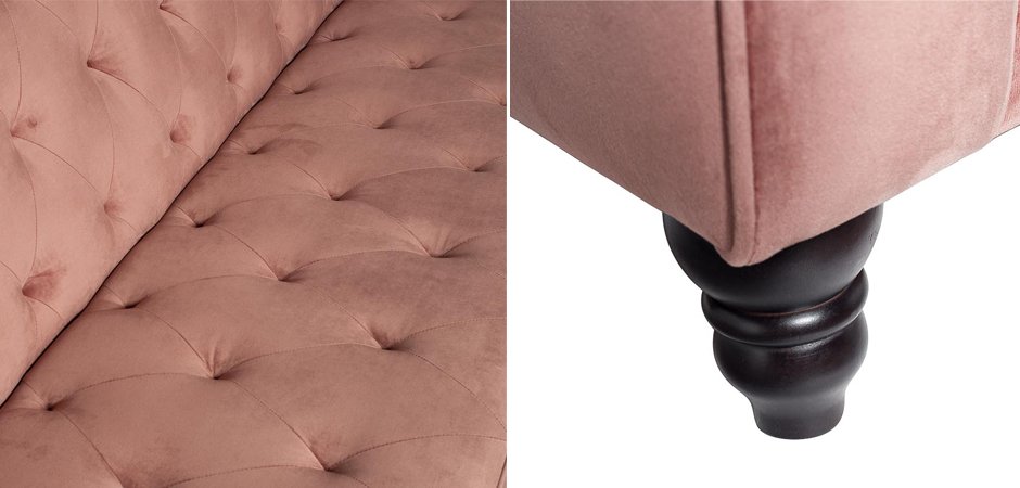 Диван Abbyson Emily Tufted Sofa Pink Диван Abbyson Emily Tufted Sofa Pink - Loft-Concept в Орле