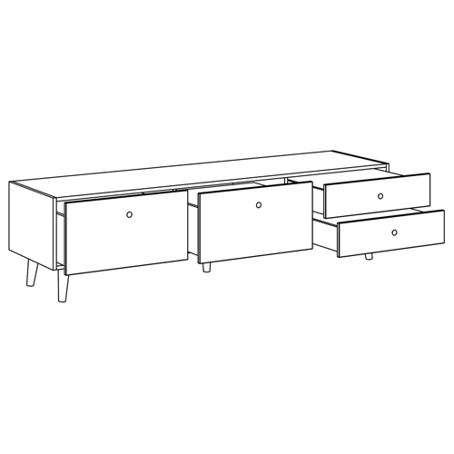 Длинная ТВ-тумба с принтом на ящиках Elise TV Stand Длинная ТВ-тумба с принтом на ящиках Elise TV Stand в Орле