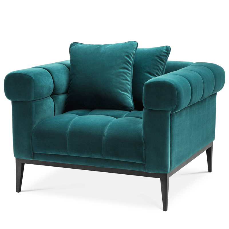 Кресло Eichholtz Chair Aurelio sea green Бирюзовый Черный Кресло Eichholtz Chair Aurelio sea green Бирюзовый Черный в Орле | Loft Concept