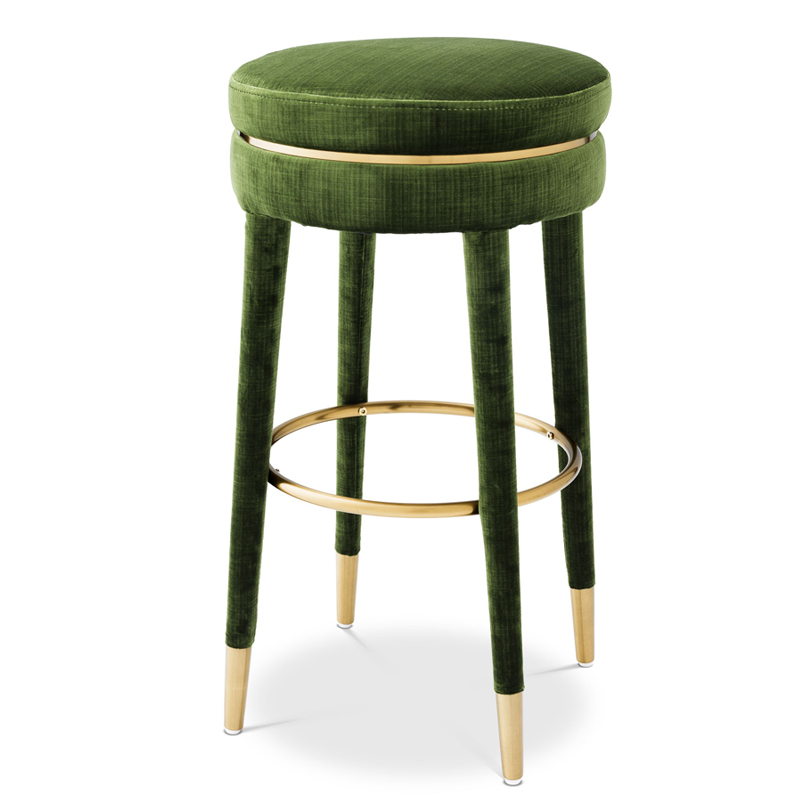 Барный стул Eichholtz Bar Stool Parisian green Зеленый Латунь Барный стул Eichholtz Bar Stool Parisian green Зеленый Латунь в Орле | Loft Concept