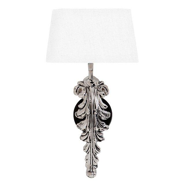 Бра Eichholtz Wall Lamp Beau Site Nickel+White Никель Белый Бра Eichholtz Wall Lamp Beau Site Nickel+White Никель Белый в Орле | Loft Concept