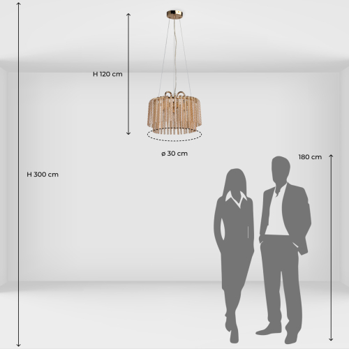 Люстра с подвесными рифлеными стеклянными трубками Nembus в Орле