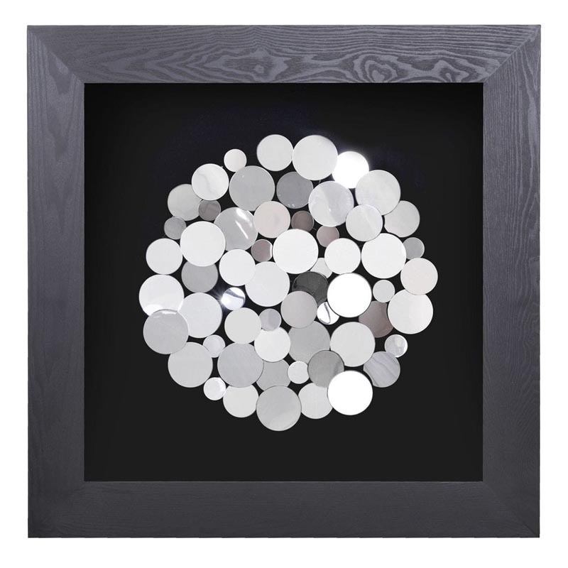 Панно Guinevere circle of coins Серебряный Черный Панно Guinevere circle of coins Серебряный Черный в Орле | Loft Concept