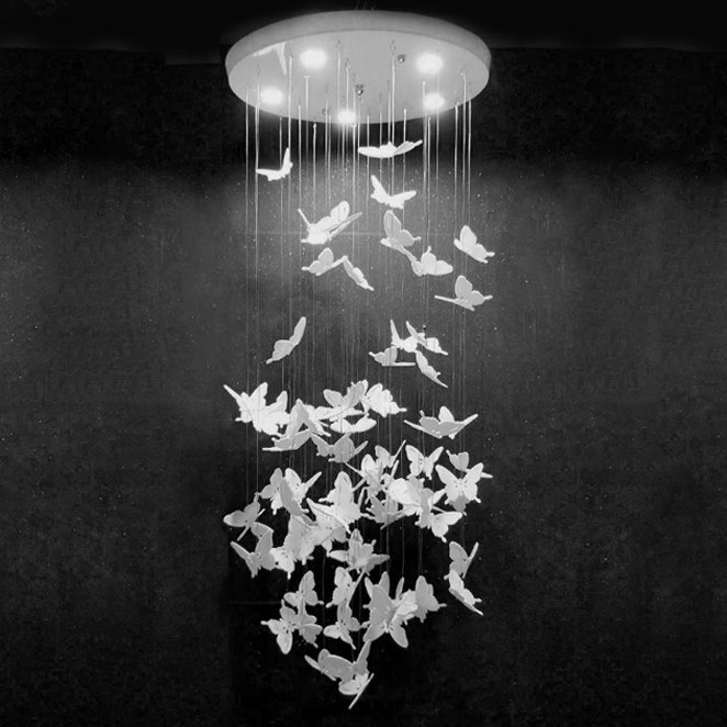 Люстра Night Butterflies Chandelier Белый Люстра Night Butterflies Chandelier Белый в Орле | Loft Concept
