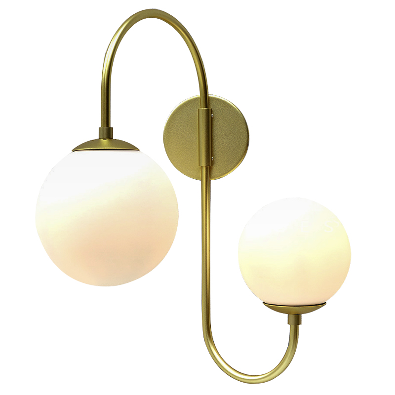 Бра Gooseneck Pelle Gold Wall Lamp Золотой Белый Бра Gooseneck Pelle Gold Wall Lamp Золотой Белый в Орле | Loft Concept