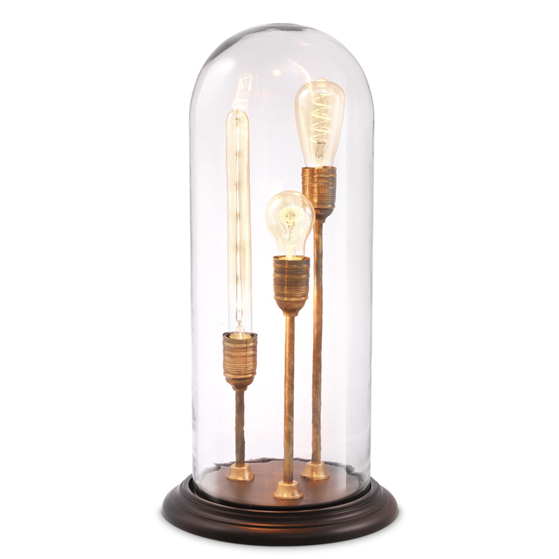 Настольная лампа Eichholtz Table Lamp Spance Черный Винтажная латунь Прозрачный Настольная лампа Eichholtz Table Lamp Spance Черный Винтажная латунь Прозрачный в Орле | Loft Concept
