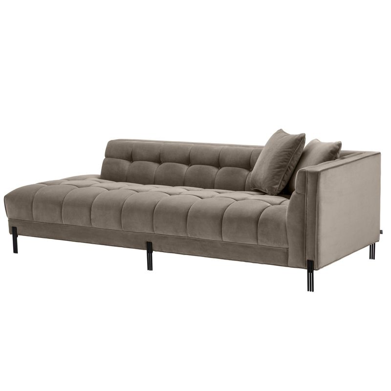 Кушетка Eichholtz Lounge Sofa Sienna Right greige Бежево-серый Темная бронза Кушетка Eichholtz Lounge Sofa Sienna Right greige Бежево-серый Темная бронза в Орле | Loft Concept