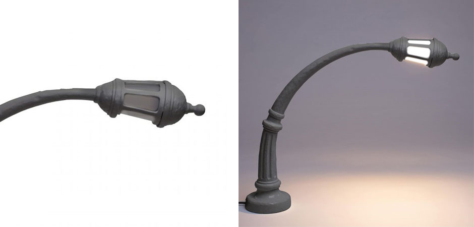 Настольная лампа Seletti Street Lamp Grey Настольная лампа Seletti Street Lamp Grey - Loft-Concept в Орле