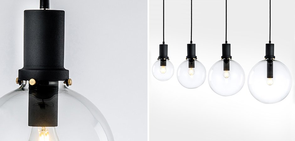 Подвесной светильник Glass Globe Black Подвесной светильник Glass Globe Black - Loft-Concept в Орле