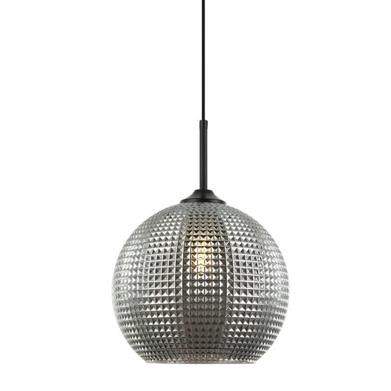 Подвесной светильник Crystal Galaxy Ball chrome glass Черный Серый Подвесной светильник Crystal Galaxy Ball chrome glass Черный Серый в Орле | Loft Concept