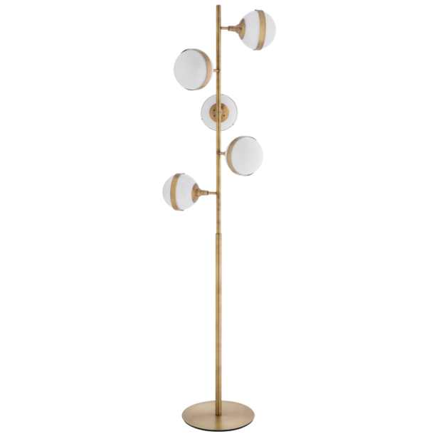 Торшер Peggy Guggen Brass FLOR LAMP Белый Латунь Торшер Peggy Guggen Brass FLOR LAMP Белый Латунь в Орле | Loft Concept