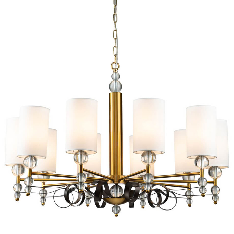 Люстра Annelies Chandelier 10 Золотой Черный Белый Люстра Annelies Chandelier 10 Золотой Черный Белый в Орле | Loft Concept