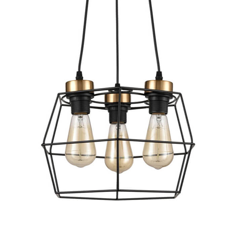 Люстра Loft Wire Cage Black lamp 3 Черный Люстра Loft Wire Cage Black lamp 3 Черный в Орле | Loft Concept