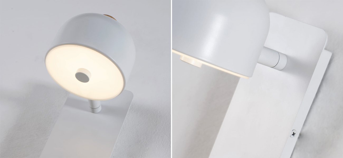 Бра белого цвета с выключателем Skoddy - фото