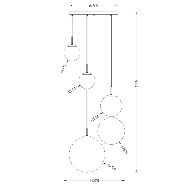 Люстра Ball Sunrise Pendant lamp smok 5 плафона Люстра Ball Sunrise Pendant lamp smok 5 плафона в Орле
