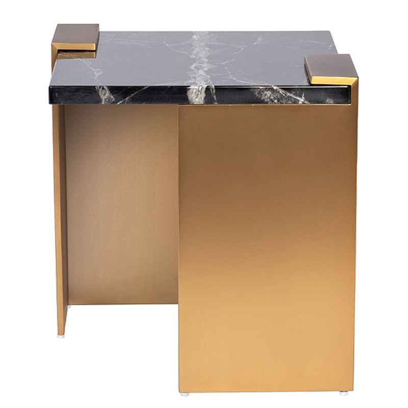 Приставной стол tormund Side Table матовое золото Черный Мрамор Nero Приставной стол tormund Side Table матовое золото Черный Мрамор Nero в Орле | Loft Concept