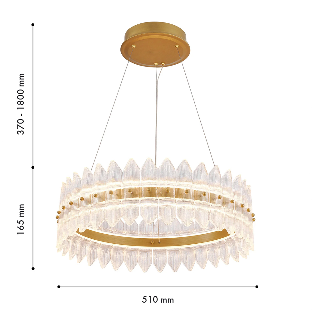 Люстра круглая с декоративными элементами в виде лепестков Round Light Flashing в Орле