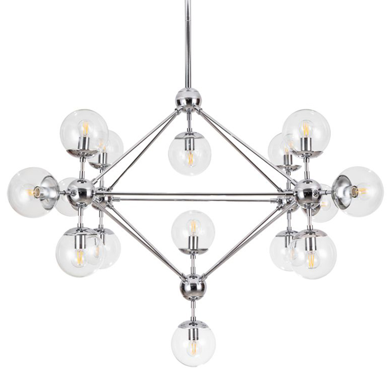 Люстра Modo Chandelier Chrome 15 Хром Прозрачный Люстра Modo Chandelier Chrome 15 Хром Прозрачный в Орле | Loft Concept