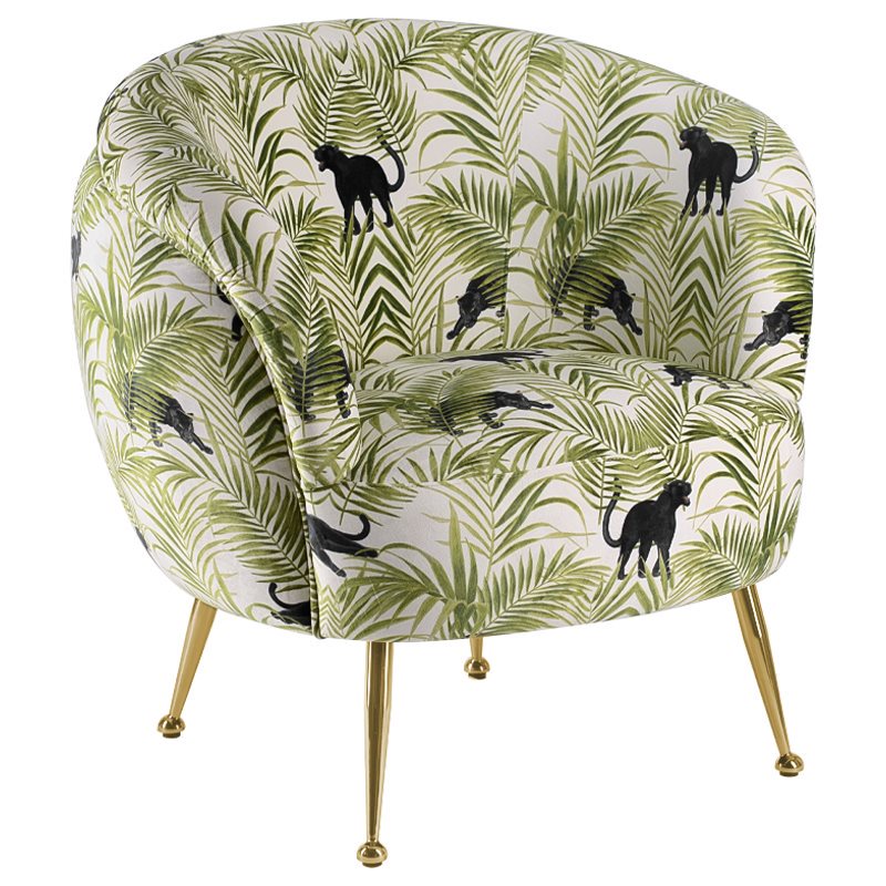 Кресло ARMCHAIR KELLIT Jungle Green Зеленый Глянцевое золото Кресло ARMCHAIR KELLIT Jungle Green Зеленый Глянцевое золото в Орле | Loft Concept