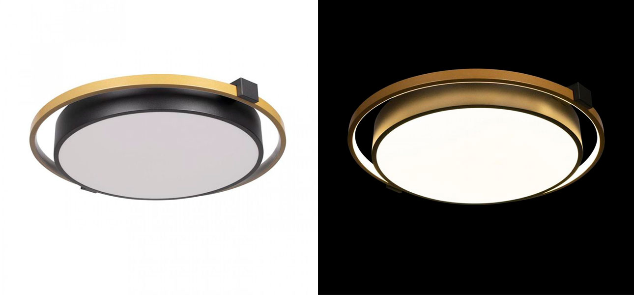 Потолочный светильник Gold Round Saturn - фото №2