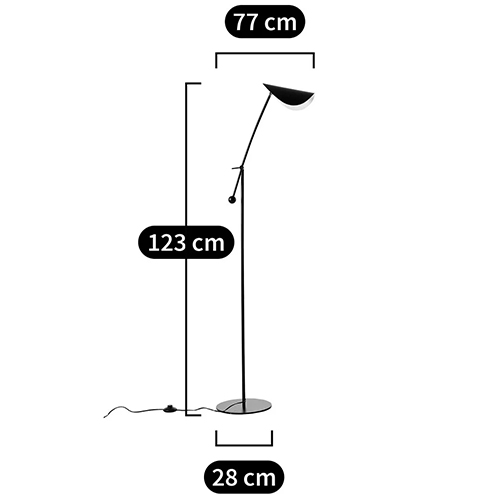 Торшер с поворотным плафоном Aracea Black Floor Lamp Торшер с поворотным плафоном Aracea Black Floor Lamp в Орле