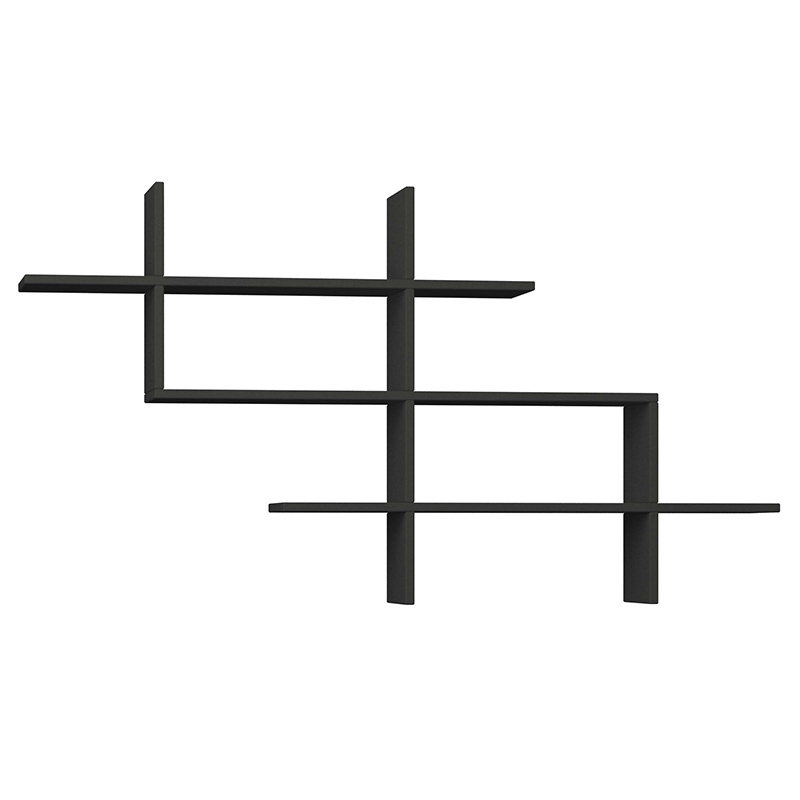 Полка фигурная подвесная цвета антрацит HALIC BOOKCASE ANTHRACITE Антрацит Серый Полка фигурная подвесная цвета антрацит HALIC BOOKCASE ANTHRACITE Антрацит Серый в Орле | Loft Concept