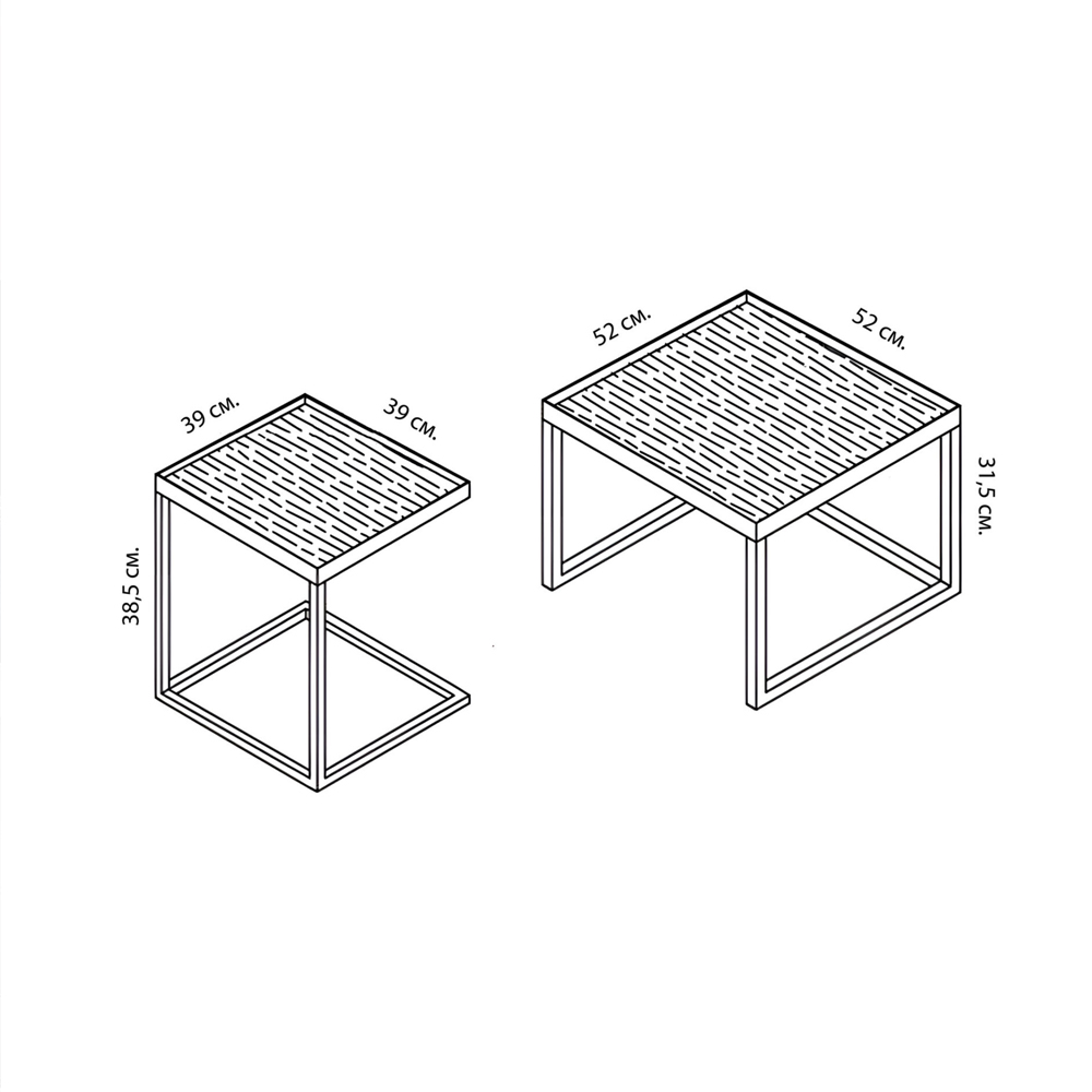 Комплект столиков с квадратными столешницами черные Black Table Combination Комплект столиков с квадратными столешницами черные Black Table Combination в Орле