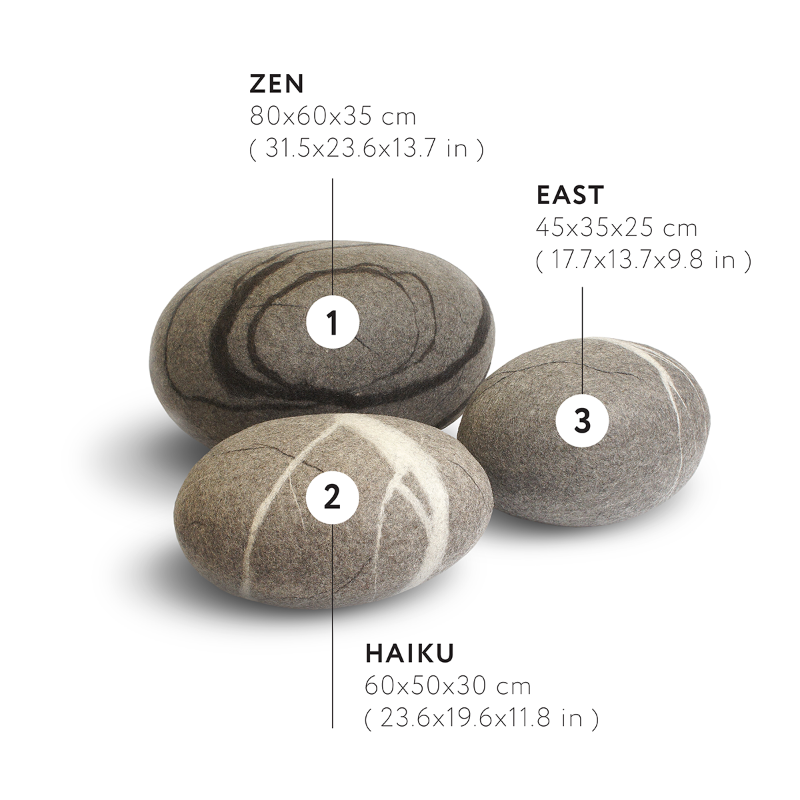 Камни - Пуфы KATSU Набор ZENSET из 3-х штук Камни - Пуфы KATSU Набор ZENSET из 3-х штук в Орле