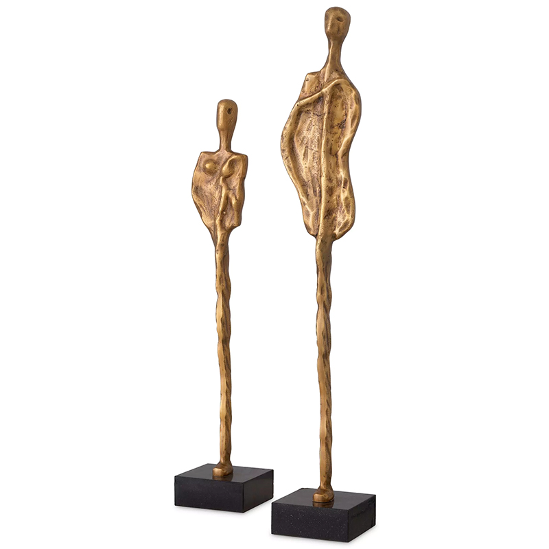 Комплект декоративных статуэток Eichholtz Object Dual Set of 2 Черный Латунь Комплект декоративных статуэток Eichholtz Object Dual Set of 2 Черный Латунь в Орле | Loft Concept