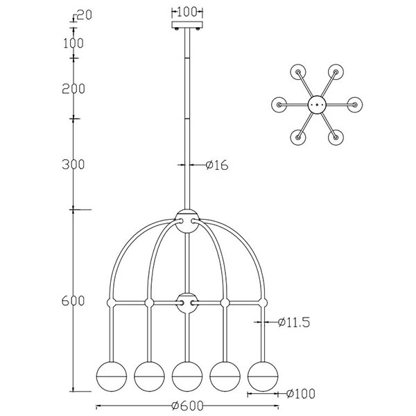 Люстра Heidy Chrome Chandelier 7 в Орле