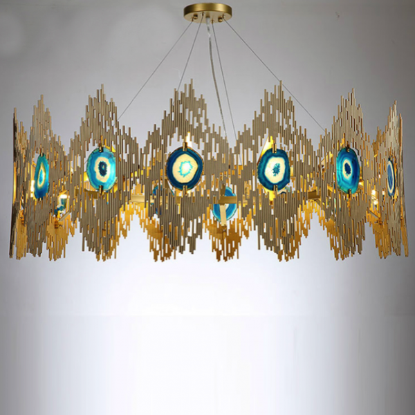 Люстра Calypso Chandelier 16 Золотой Графит Морская синь Люстра Calypso Chandelier 16 Золотой Графит Морская синь в Орле | Loft Concept