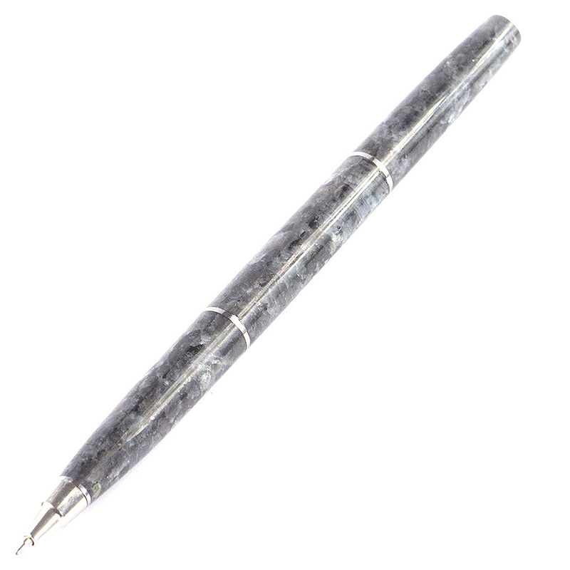 Ручка шариковая из натурального камня Лабрадорит Stone Pens Серый Серебряный Ручка шариковая из натурального камня Лабрадорит Stone Pens Серый Серебряный в Орле | Loft Concept
