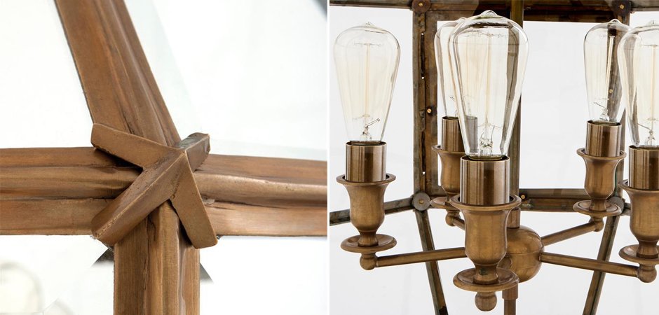 Люстра Lantern Owen Brass L - Loft-Concept в Орле